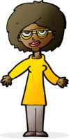 cartoon woman wearing glasses png