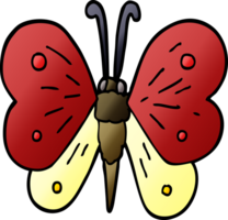 Cartoon-Doodle-Schmetterling png