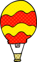 doodle de desenho animado de um balão de ar quente png