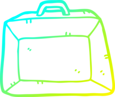 cold gradient line drawing of a cartoon budget briefcase png