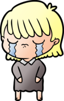 cartoon woman crying png