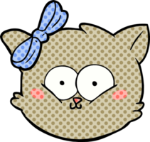 cute cartoon kitten face png