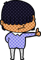 cartoon boy with untidy hair png