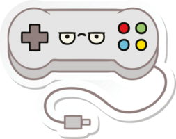 sticker of a cute cartoon game controller png