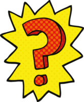 comic book style cartoon question mark png