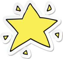 pegatina de una estrella de dibujos animados png