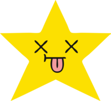 plano color retro dibujos animados de un oro estrella png