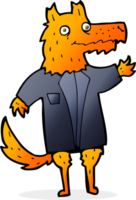 cartoon fox businessman png