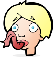 cartoon head sticking out tongue png