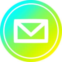 envelope letter circular icon with cool gradient finish png