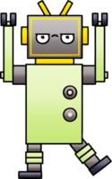 gradient shaded cartoon of a robot png