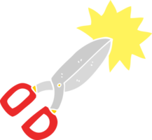 flat color illustration of scissors png