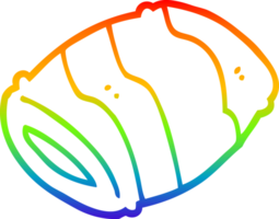 arcobaleno pendenza linea disegno di un' cartone animato cuscino png