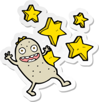 sticker of a cartoon magic potato png