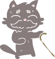platt Färg illustration tecknad serie gammal katt png