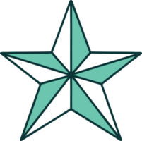 image de style de tatouage emblématique d'une étoile png
