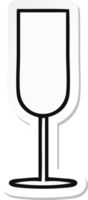 sticker of a cute cartoon champagne flute png