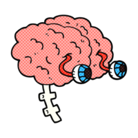 hand drawn cartoon brain png