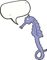 cartoon sea horse with speech bubble png