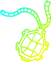 cold gradient line drawing of a cartoon ruby necklace png