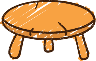 dibujo de tiza de mesa redonda png