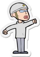 sticker of a cartoon security guy png