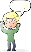 cartoon happy boy with speech bubble png