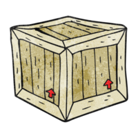 hand textured cartoon box png