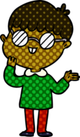 cartoon boy wearing spectacles png