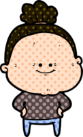 cartoon happy old woman png