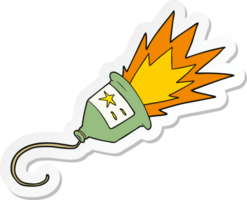 sticker of a party popper cartoon png