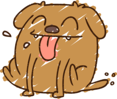 desenho de giz de cachorro engraçado png