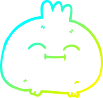 du froid pente ligne dessin de une dessin animé content racine légume png