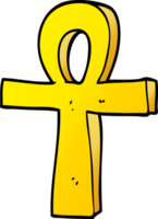 cartoon doodle of an ankh png