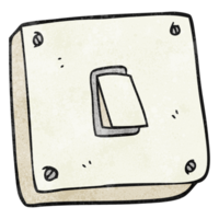 hand textured cartoon light switch png