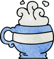 hand drawn quirky cartoon hot drink png