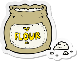 sticker of a cartoon bag of flour png