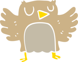 flat color illustration cartoon owl png