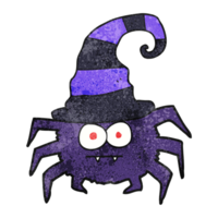 hand textured cartoon halloween spider png