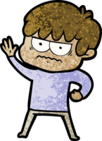 annoyed cartoon boy png