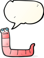 hand drawn speech bubble cartoon worm png