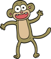 cartoon doodle crazy monkey png