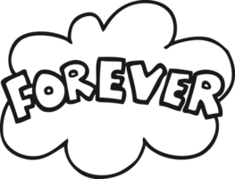 cartoon word Forever png