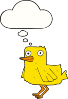 dibujos animados Pato con pensamiento burbuja png