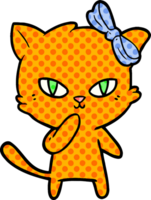 simpatico gatto cartone animato png