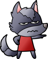 cartoon annoyed wolf png