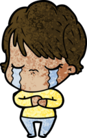 cartoon woman crying png