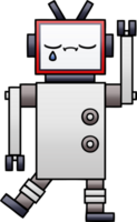 pendenza ombroso cartone animato di un' robot png