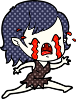 cartoon crying vampire girl png