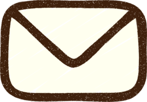 dibujo de tiza de símbolo de correo png